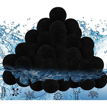 Fvbjd - Boules de Filtre de Piscine Noir, 1400g Balles Filtrantes Alternative pour 50kg de Sable filtrant pour Piscine, Pompe de Filtration, Filtre à