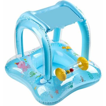 BR-Vie Anneau de Natation pour Enfant, Bouée de Piscine Gonflable pour Enfants, Anneau de Bain Flottant avec Parasol, Siège de Piscine pour Enfants