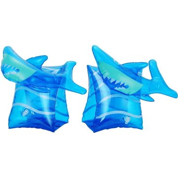 Bearsu - Brassard Gonflable, Bandes de Bras Flotteurs Piscine Natation pour Enfant 3-6 Ans, Brassards de Natation Dessinée Aide à la Nage Bébé(requin)