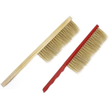 Brosse pour apiculteur avec manche en bois, 2 pièces, poils de cochon, outil de ruche 40x6,5 cm et 21x7cm