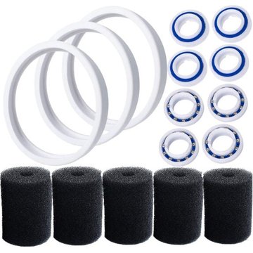 Litzee - C10 Pneumatiques adaptables de rechange pour robot nettoyeur de piscine compatibles avec Polaris 180 280 360 380 avec roulements à billes de roue C60