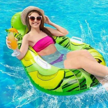 Chaise de piscine TUMALAGIA gonflable avocat hamac flottant lit flottant bouée gonflable avec dossier et accoudoir