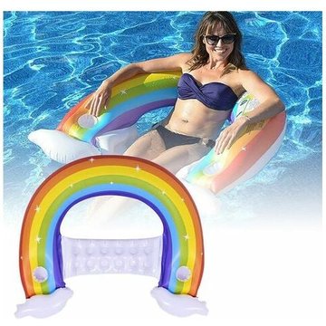 Chaise Flottante de Piscine, Flotteur Gonflable Piscine, Hamac à Eau Chaise Flottante Pliante, Chaise Flottante de Piscine Gonflable, Multi Usage