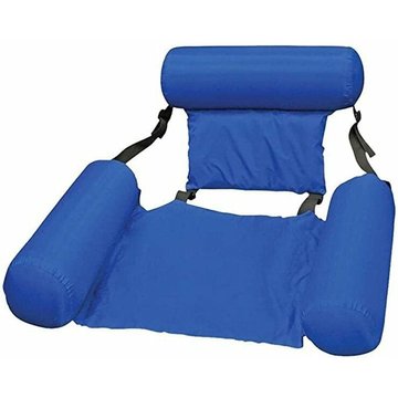 Chaise flottante Sièges de piscine Chaise longue gonflable pour lit d'eau paresseux (bleu)