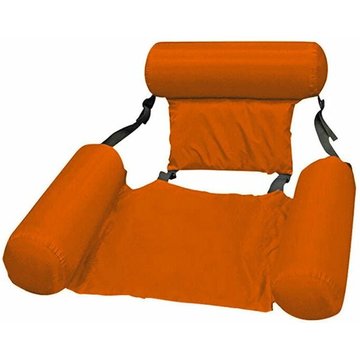 Chaise flottante Sièges de piscine Chaise longue gonflable pour lit d'eau paresseux (orange)