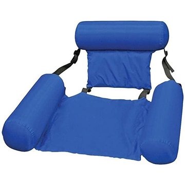 Chaise flottante Sièges de piscine Gonflable Lazy Water Bed Lounge Chair bleu