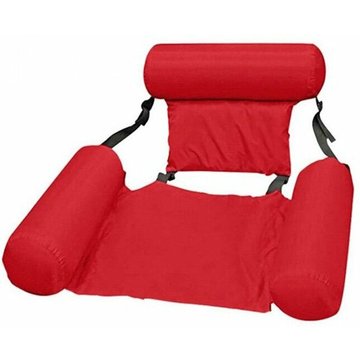 Chaise flottante Sièges de piscine Gonflable Lazy Water Bed Lounge Chair rouge