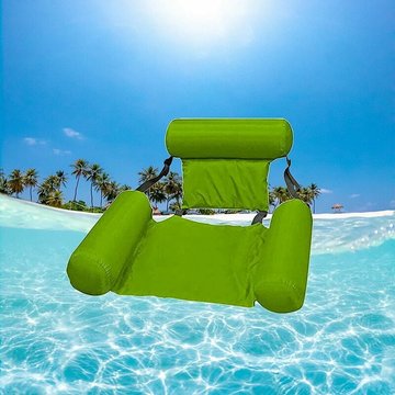 TUMALAGIA - Chaise Longue d'Eau Gonflable, Hamac d'Eau Flottant et Pliable, Chaise Flottante Inclinable pour Piscine, Bouée pour Vacances à la Plage