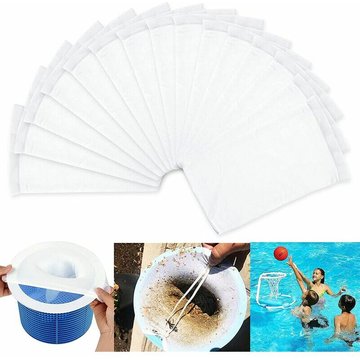 Chaussette Skimmer Piscine, 15 Pièces Pool Skimmer Socks, Chaussette Skimmer, Piscine Filtres en Tissu, Skimmer de Surface pour Piscine, pour Panier
