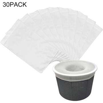Chaussettes d'écumoire de piscine en nylon à haute élasticité filet de filtrage de piscine au sol 30PCS