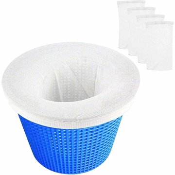 Chaussettes d'écumoire SWYEOOT pour piscine - Filtre à panier avec poignée, panier filtre piscine avec 5 filtres chaussettes skimmer