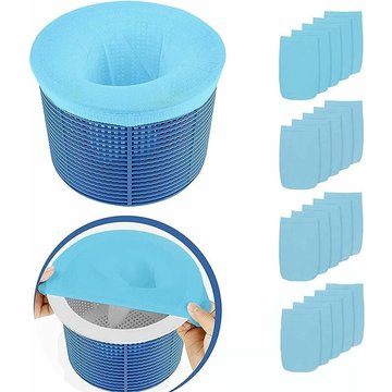 EPH - Chaussettes de Skimmer de Piscine, 20 Pièces Pool Skimmer Socks, Chaussette filtre Piscine, Skimmer Réutilisable et Super Élastique pour Panier