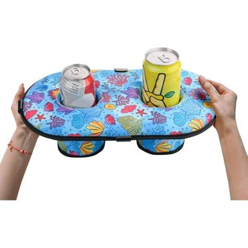 Flotteurs pour Piscine,Porte-bière de Piscine en néoprène à 2 Trous, Plateau Porte-gobelet Flottant pour Piscine - Flotteurs de Boisson à 2 Trous