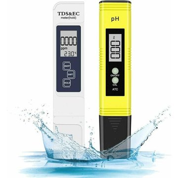 Combiné pH-mètre numérique ER-SIICE et testeur TDS pour piscine, testeur de pH avec une haute précision de +/- 0,05 pH et testeur TDS avec précision de lecture de +/- 2%
