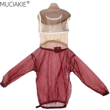 Combinaison apiculteur avec capuche en voile rond, veste apiculteur professionnelle de qualité supérieure, chapeau de protection Ultra-mince, léger