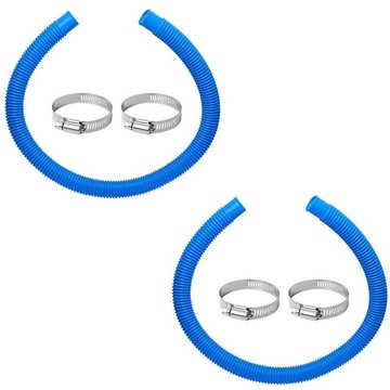 Tancyco - Combinaison de boucle de tuyau remplaçable applicable pour piscine au sol (bleu, 2 pièces)
