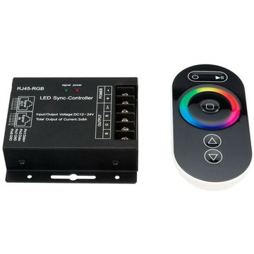 Controlador RGBV+ 4 hilos 30A 12/24V DC Sincronizable mediante RJ45