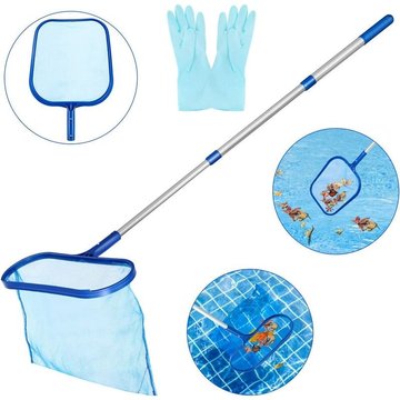 Aougo - cumoire de piscine, écumoire professionnelle pour feuilles de piscine, filet à feuilles pour nettoyer les feuilles et les débris de piscine
