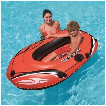 Trade Shop Traesio - Canot Gonflable pour la Mer et la Piscine 155 x 97 cm Rouge Hydroforce