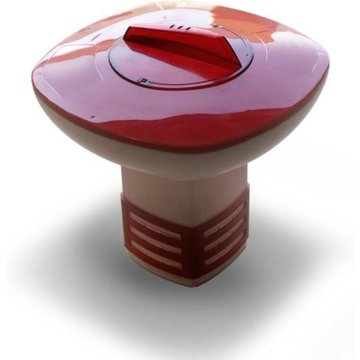 Diffuseur de chlore flottant rouge et blanc Piscineo.com pour piscine