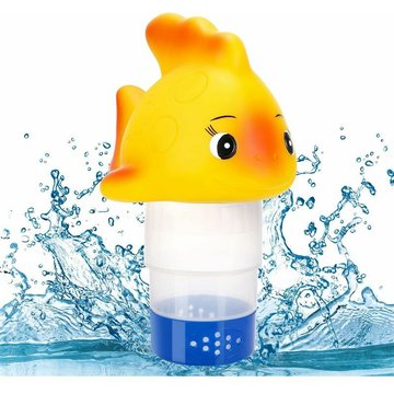 Distributeur Chlore, Diffuseur de Chlore, en Forme de Poisson avec Débit de Distribution Réglable, Doseur Flottant pour Piscine Spa, Peut contenir