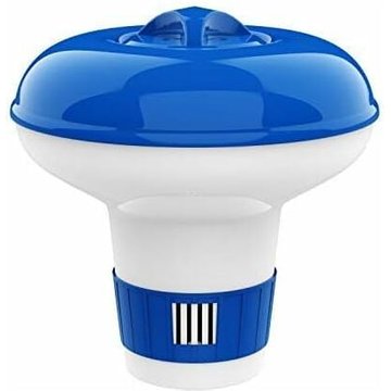 Distributeur Flottant De Chlore De 7 Pouces -Bleu Blanc, Flotteur De Comprimés à Libération Réglable Grande Capacité Pour Piscines Intérieure Et