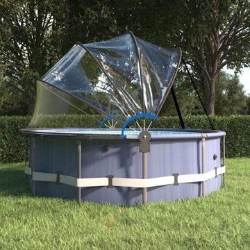 Dôme de piscine Vidaxl avec support rond 315x158 cm PVC