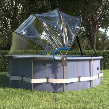 Dôme de piscine Vidaxl avec support rond 467x234 cm PVC