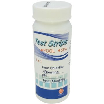 3 en 1 kit de mesure d'alcalinité, chlore, pH 50 bandes pour piscine - Domus