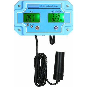 Détecteur d'eau professionnel TUMALAGIA 3-en-1 pH/EC/TEMP Compteur LCD numérique multi-paramètres Moniteur de qualité de l'eau multifonction Testeur de qualité pour piscine