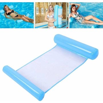 Eau Hamac Gonflable, Inclinable Flottant Lit Canapé, Lit Gonflable pour Piscine Bouée 4 -en-1 Multi Usage Pliable Flottantes Hamac Portable Flotteur