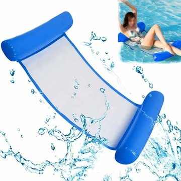 ERSANDY Hamac d'Eau Gonflable, Lit Inclinable Flottant pour Piscine, Canapé Gonflable, Bouée 4-en-1 Multi Usage Pliable, Hamac Flottant Portable