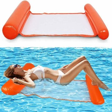 ERSANDY - Hamac d'Eau Gonflable, Inclinable Flottant Lit Canapé, Lit Gonflable pour Piscine, Bouée 4-en-1 Multi-Usage Pliable, Hamac Flottant Portable