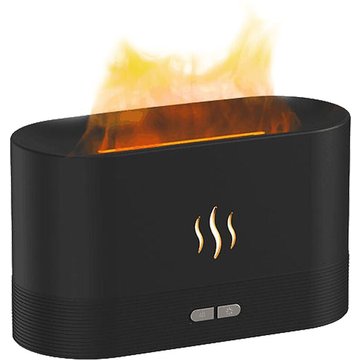 Asupermall - Simulation Flame Mist Humidifier 2 Luminosité Veilleuse Silencieux Cool Desktop Usb Humidificateur Aromathérapie Diffuseur D'Huiles