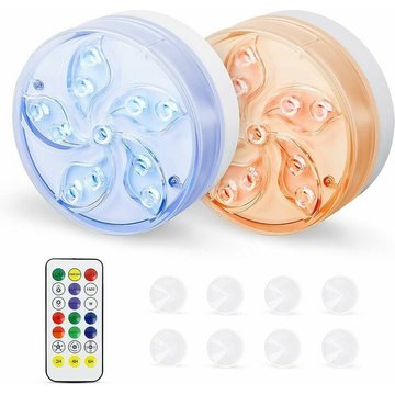 Éclairage Piscine TUMALAGIA LED, Lumière LED Submersible Étanche IP68, Lumière Sous-Marine Piscine avec Télécommande, Utilisé pour Piscine Aquarium