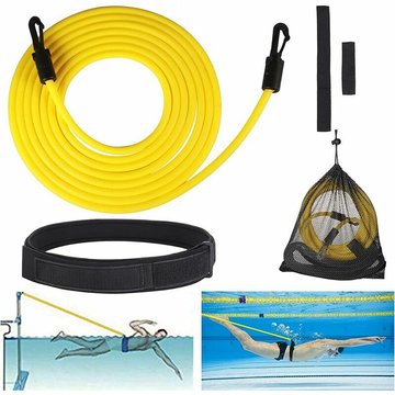 Ceinture de Nage Piscine Réglable GGNRALNY, Elastique de Natation 4M Résistance, Elastique pour Enfants Adultes Professionnels