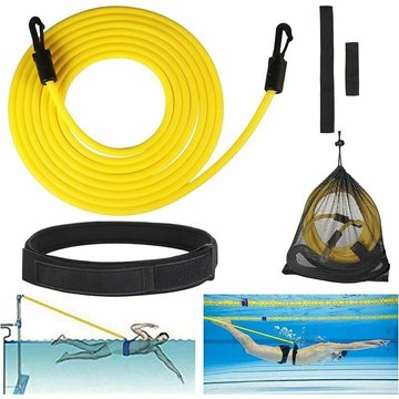 Elastique de Nage Piscine AYYQH Réglable, 4M Ceinture de Natation Résistance, Elastique Natation Enfants Adultes Professionnels, Ceinture de Nage Piscine