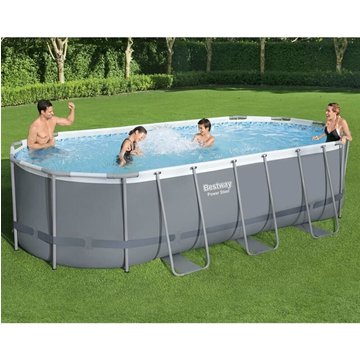 Piscine hors sol KALISSE Power Steel Élégant-Style Ovale 549x274x122 cm, pour Salon/Jardin, Montage facile, 90,8 kg