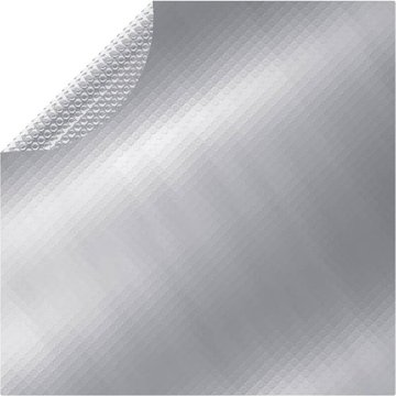 Couverture de piscine élégante KALISSE Argenté 488 cm PE, pour salon/jardin, montage facile, 2,79 kg
