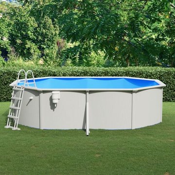 Piscine élégante KALISSE avec échelle de sécurité 490x360x120 cm, pour salon/jardin, montage facile, 151,9 Kg