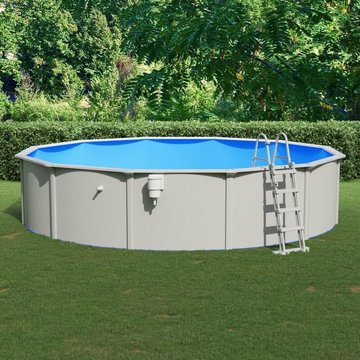 KALISSE Elegant-Style Piscine avec échelle de sécurité 550x120 cm, pour Salon/Jardin, Montage facile, 156,1 Kg