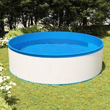 Piscine Élégante Kalisse avec Écumoire Suspendue et Pompe 350x90 cm Blanc, pour Salon/Jardin, Montage Facile, 41,75 Kg