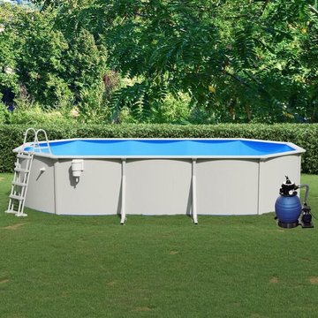 Piscine KALISSE Élégant-Style avec pompe filtrante à sable et échelle 610x360x120 cm, pour salon/jardin, montage facile, 199,8 kg
