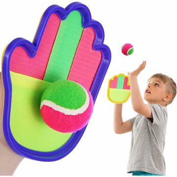 Ensemble de 3 balles à ventouse, jeu de lancer d'été amusant en plein air pour garçons, filles et adultes sur la cour de la plage, comprend 2 pièces