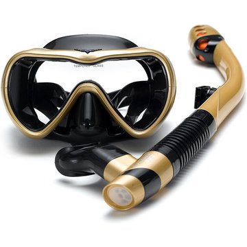 Happyshopping - Ensemble de tuba anti-fuite Lunettes de plongee en apnee de natation anti-buee avec tube de tuba sec a respiration facile pour la