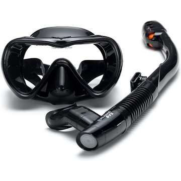 Happyshopping - Ensemble de tuba anti-fuite Lunettes de plongee en apnee de natation anti-buee avec tube de tuba sec a respiration facile pour la