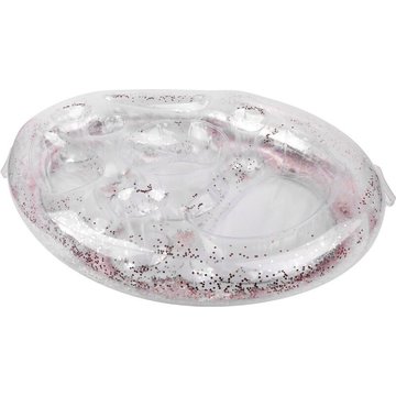 Étagère multifonctionnelle de grande capacité Seenlin pour piscine, bac à eau, siège flottant gonflable, dessous de verre gonflable, couleur transparente