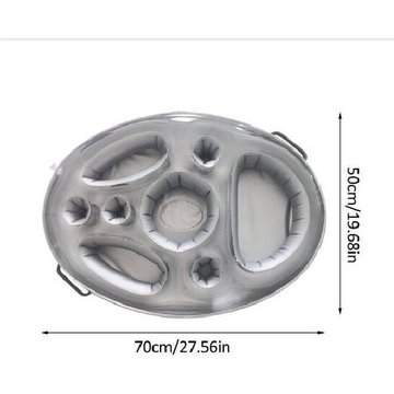 Étagère multifonctionnelle Seenlin de grande capacité pour piscine, bac à eau, siège flottant gonflable, dessous de verre gonflable, gris