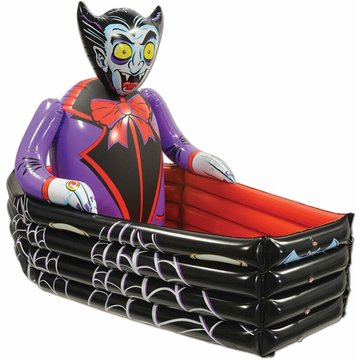 Heguyey - Fantaisie Gonflable Vampire et Cercueil Happy Halloween Drink Cooler Party Porte-Boisson, Multicolore, 42' x 30'