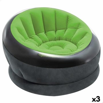 Fauteuil gonflable Intex Piscine Empire 112 x 109 x 60 cm Vert (3 Unités)